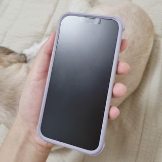 아클리브 Eco 항균 항바이러스 액정 보호필름(iPhone) — 3점을 준 리뷰어가 2022년 7월 올린 사용 사진