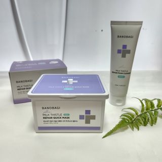 바노바기 코스메틱 바노바기 밀크씨슬 리페어 시카 폼 클렌저 플러스 120ml + 퀵 마스크 플러스 30매 — 5점을 준 리뷰어가 2023년 8월 올린 사용 사진