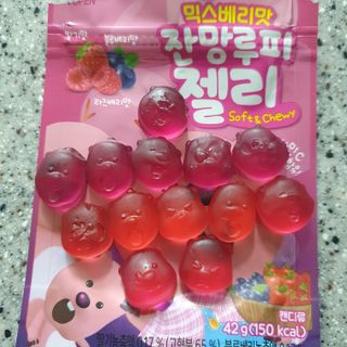 [팔도] 잔망루피젤리 믹스베리맛 42g 8개 — 5점을 준 리뷰어가 2022년 1월 올린 사용 사진