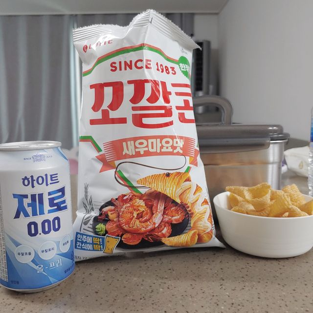꼬깔콘 새우마요맛 리뷰 사진