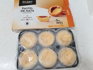 디앙뜨 포르투갈 에그타르트 오리지널 맛+패션후르츠+초콜릿타르트 맛 중 택1 — 4점을 준 리뷰어가 2021년 7월 올린 사용 사진