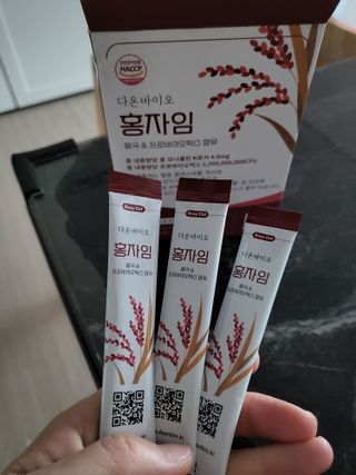 하루 1포로 콜레스테롤, 유산균, 고역가 소화효소까지 한번에 섭취! 다온바이오 홍자임 1개월분(30포) — 5점을 준 리뷰어가 2022년 12월 올린 사용 사진