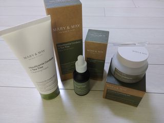 마리엔메이 센서티브 수딩 젤 크림 + 어성초 티트리 추출물 세럼 + 어성초 티트리 모공 클렌징 폼 — 5점을 준 리뷰어가 2021년 8월 올린 사용 사진