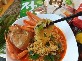 [풀무원] 자연은맛있다 정면, 백면, 홍면  세트 — 5점을 준 리뷰어가 2021년 4월 올린 사용 사진