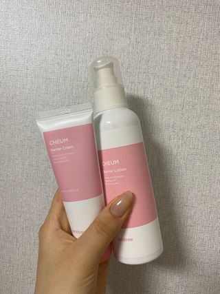 화이트리 채움 베리어 로션, 베리어 크림 세트 — 5점을 준 리뷰어가 2021년 1월 올린 사용 사진