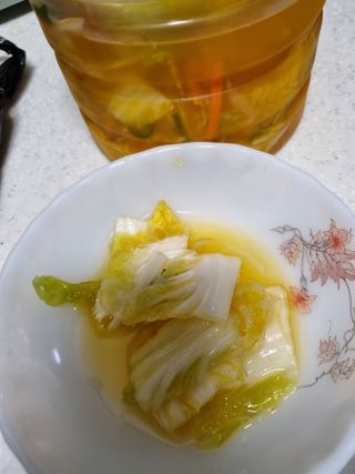셰프애찬 단호박 백김치 1kg — 5점을 준 리뷰어가 2022년 10월 올린 사용 사진