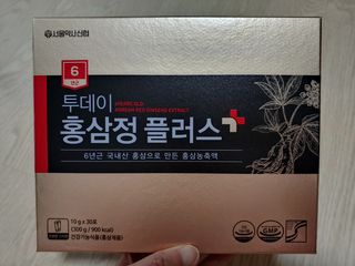 서울약사신협_투데이홍삼정플러스스틱_10g x 30포 — 5점을 준 리뷰어가 2021년 5월 올린 사용 사진