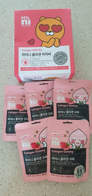 일동제약 마이니 마이니 늘씬날씬 콜라겐 세트 — 5점을 준 리뷰어가 2021년 2월 올린 사용 사진