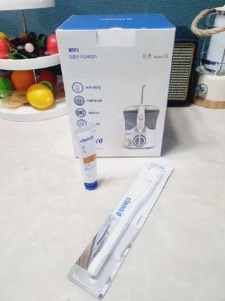 주식회사 클린디 [클린디] 양치 후 남은 이물질, 물치실로 완벽 제거 🦷 구강세정기 세트 [맞춤 칫솔 + 치약 포함] — 5점을 준 리뷰어가 2021년 12월 올린 사용 사진