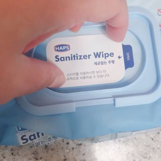 햅스 세균없는 주방 대형 2팩, HAPS sanitizer wipe — 5점을 준 리뷰어가 2022년 1월 올린 사용 사진