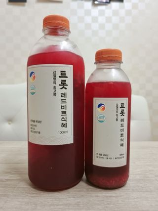 트롯전통식혜 트롯레드비트식혜 1리터 +500리터 — 5점을 준 리뷰어가 2021년 5월 올린 사용 사진