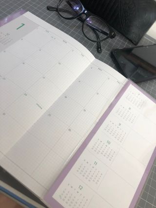 리훈 2023년 아이라이크 모눈 다이어리 미니달력 세트 — 5점을 준 리뷰어가 2022년 11월 올린 사용 사진