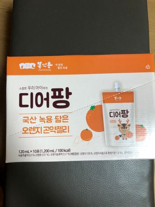 [몸엔용] 우리 아이 건강간식, 달콤한 녹용곤약젤리 디어팡 4종 — 5점을 준 리뷰어가 2021년 8월 올린 사용 사진