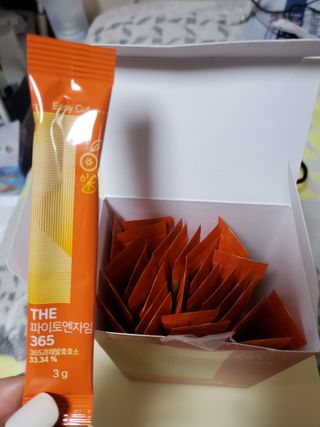 [닥터루템]맛있는 파인애플맛 과채효소 THE파이토엔자임365 1box (30포) — 5점을 준 리뷰어가 2022년 10월 올린 사용 사진