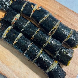 해풀잎 누구나 김밥*1ea [(혼합야채 35g *1ea,  김밥김 (5g, 5ea),  양념간장 (6g, 5ea), 참기름(5g, 2ea)] — 5점을 준 리뷰어가 2022년 7월 올린 사용 사진