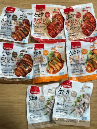 굽네몰 [굽네] 소스가 맛있는 닭가슴살 슬라이스 4종 — 5점을 준 리뷰어가 2021년 11월 올린 사용 사진
