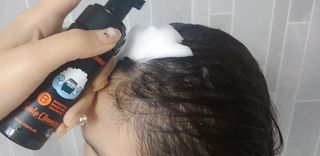 코스모먼트 부스티모 부스팅샴푸60ml + 비듬세정 진정샴푸50ml — 5점을 준 리뷰어가 2022년 1월 올린 사용 사진