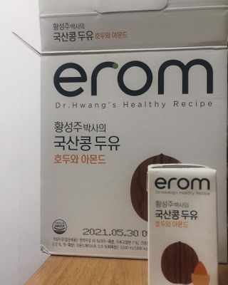 이롬 erom 황성주박사의 국산콩 두유 호두와 아몬드 — 4점을 준 리뷰어가 2020년 12월 올린 사용 사진