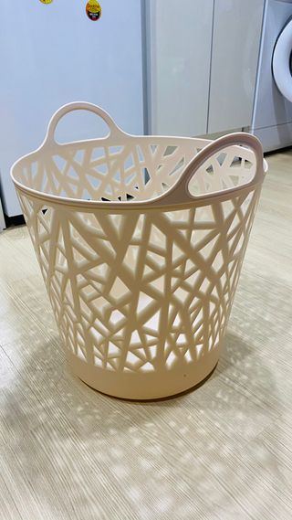올맘 빨래바구니 2P 아이보리/브라운/스카이블루 — 5점을 준 리뷰어가 2021년 8월 올린 사용 사진
