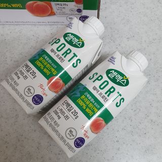 셀렉스스포츠 셀렉스 스포츠 웨이 프로틴 복숭아_ 330ml x 12팩 — 5점을 준 리뷰어가 2021년 4월 올린 사용 사진