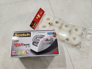 3M 스카치 원터치 테이프 디스펜서 커터기 오렌지/블랙 + 초강력 다용도 테이프 8매 — 5점을 준 리뷰어가 2024년 3월 올린 사용 사진