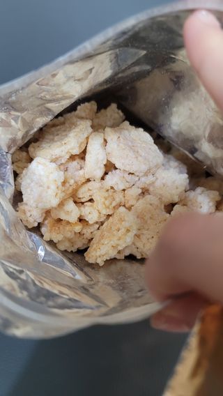 미즈꼬레아 치즈맛 누룽지크리스피 — 4.5점을 준 리뷰어가 2022년 2월 올린 사용 사진