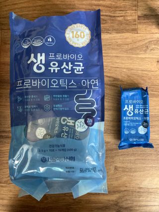 서울약사신협_프로바이오 생유산균 2.5g 160포 — 5점을 준 리뷰어가 2021년 7월 올린 사용 사진