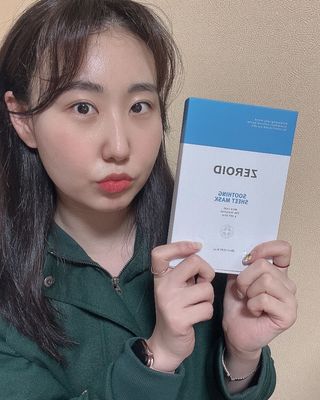 제로이드 수딩 시트 마스크 — 5점을 준 리뷰어가 2022년 4월 올린 사용 사진