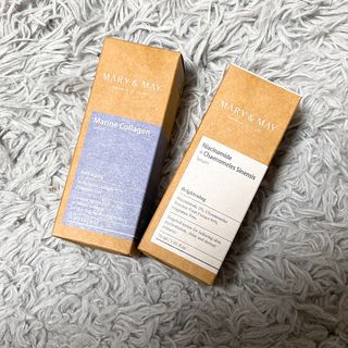 마리엔메이 히알루로닉스 세럼 ,나이아신아마이드 모과 세럼, 마린콜라겐 세럼, 청귤 흰목이버섯 추출물 세럼 — 5점을 준 리뷰어가 2021년 11월 올린 사용 사진