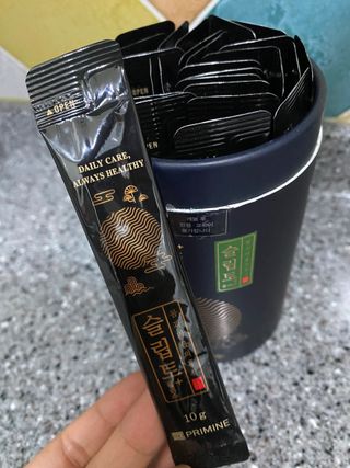 프리마인 자체 기업부설 연구소에서 찾아낸 건강한 수면의 비밀.  슬립토 플러스 30포 — 4.5점을 준 리뷰어가 2021년 10월 올린 사용 사진