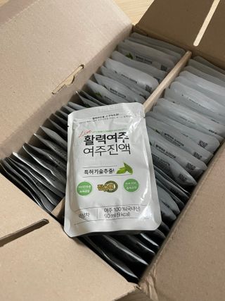 참유원 특허제조 활력 여주진액 여주즙 50포 — 5점을 준 리뷰어가 2022년 3월 올린 사용 사진