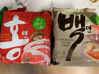 [풀무원] 자연은맛있다 정면, 백면, 홍면  세트 — 5점을 준 리뷰어가 2021년 4월 올린 사용 사진