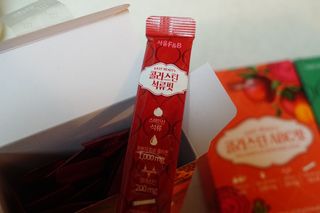 서울에프엔비 콜라스틴 3종 뷰티젤리스틱 45입 [ABC핏 15입 /  석류핏 15입 / 청스피루리나 15입] — 5점을 준 리뷰어가 2021년 9월 올린 사용 사진