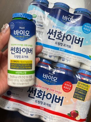 LIVE 매일바이오 썬화이버 드링킹 요거트 — 5점을 준 리뷰어가 2022년 8월 올린 사용 사진