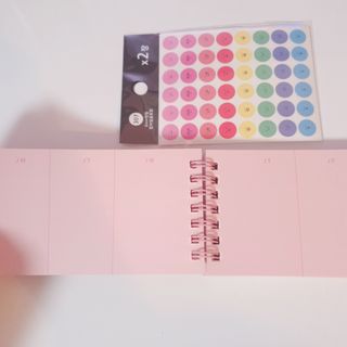 리훈 언더모니터 위클리 플래너 + 다정한 스티커 8mm 원형 칼라 얼굴 표정 1장 — 5점을 준 리뷰어가 2022년 3월 올린 사용 사진