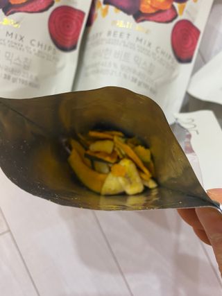 딜라이트 프로젝트 원물칩 2종 6ea(비트 믹스칩, 단호박 믹스칩) — 5점을 준 리뷰어가 2022년 4월 올린 사용 사진