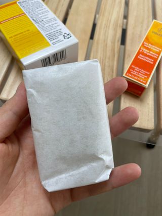 벨레다 카렌듈라 솝& 씨벅쏜 미니 핸드크림 세트 — 5점을 준 리뷰어가 2021년 7월 올린 사용 사진