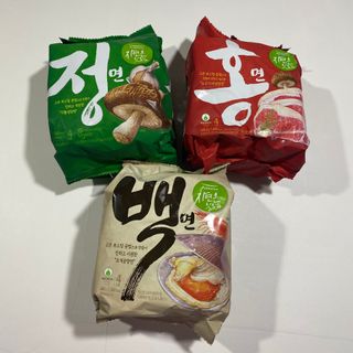 [풀무원] 자연은맛있다 정면, 백면, 홍면  세트 — 4.5점을 준 리뷰어가 2021년 4월 올린 사용 사진