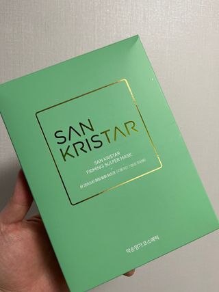 약손명가코스메틱 산 크리스타 퍼밍 설퍼 마스크팩 28g10ea — 4.5점을 준 리뷰어가 2022년 3월 올린 사용 사진