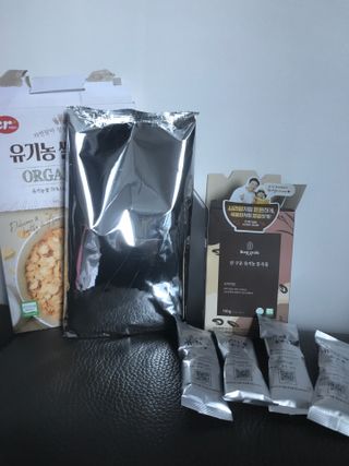 씨알푸드 유기농 쌀 시리얼 390g + 갓 구운 유기농 발아통곡물 150g — 5점을 준 리뷰어가 2021년 12월 올린 사용 사진