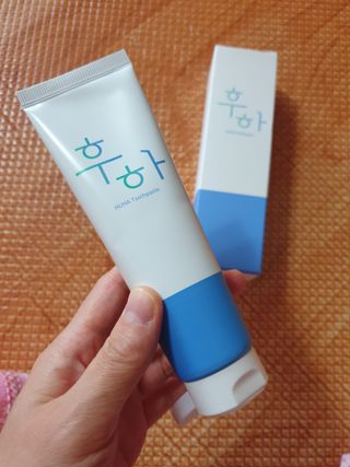 [심폐소생소] 무불소 임산부 천연 치약 — 4점을 준 리뷰어가 2021년 11월 올린 사용 사진