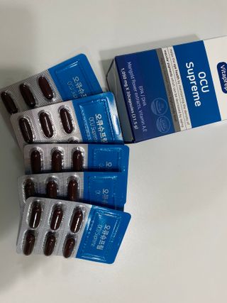 뉴트리션팩토리 비타프렙 오큐슈프림 루테인 오메가3 1050mg — 5점을 준 리뷰어가 2021년 9월 올린 사용 사진