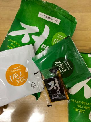 [풀무원] 자연은맛있다 정면, 백면, 홍면  세트 — 4.5점을 준 리뷰어가 2021년 4월 올린 사용 사진