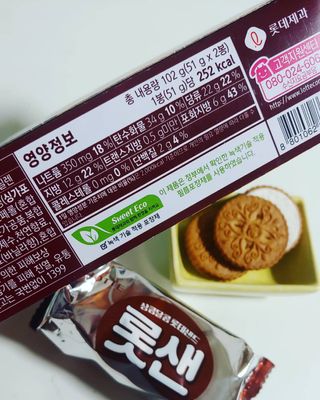 롯데제과 롯샌 카페크런치 — 3.5점을 준 리뷰어가 2021년 10월 올린 사용 사진