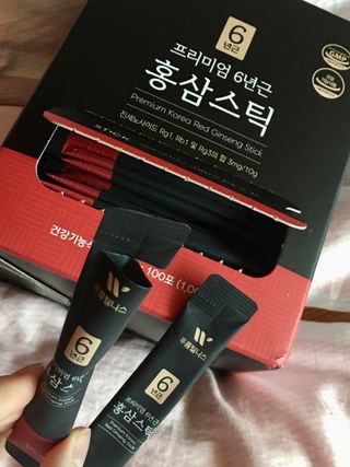 [푸름웰니스] 프리미엄 6년근 홍삼스틱 3mg x 100포 — 5점을 준 리뷰어가 2022년 3월 올린 사용 사진