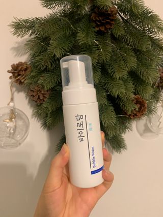 [바이로담] 저자극 약산성버블 폼 폼클렌징 150ml — 4.5점을 준 리뷰어가 2021년 4월 올린 사용 사진