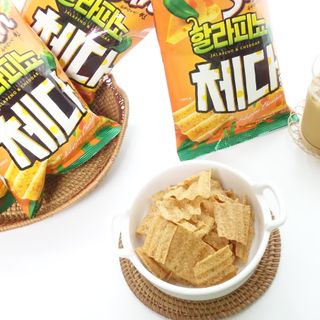 강렬한 태양의 맛 썬의 신제품, 썬 할라피뇨체다 — 4.5점을 준 리뷰어가 2022년 6월 올린 사용 사진