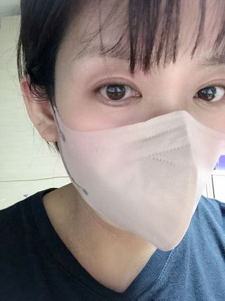 애니가드 셋업메베마스크 (대형 4컬러 + 중형 4컬러) — 5점을 준 리뷰어가 2022년 4월 올린 사용 사진