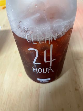 클린24시간 1BOX(5포) + 전용보틀(500ml) — 5점을 준 리뷰어가 2022년 8월 올린 사용 사진