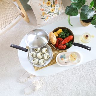 모멘토 마론 프라이팬 26cm 3종 (26cm팬/26cm웍팬/호환 스티머+돔뚜껑) — 5점을 준 리뷰어가 2022년 9월 올린 사용 사진